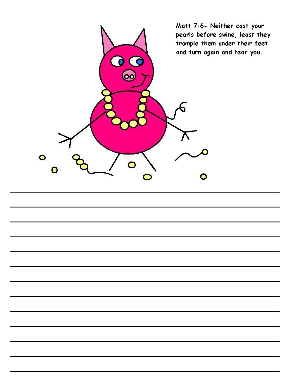 Picture Scripture Printable Writing Paper